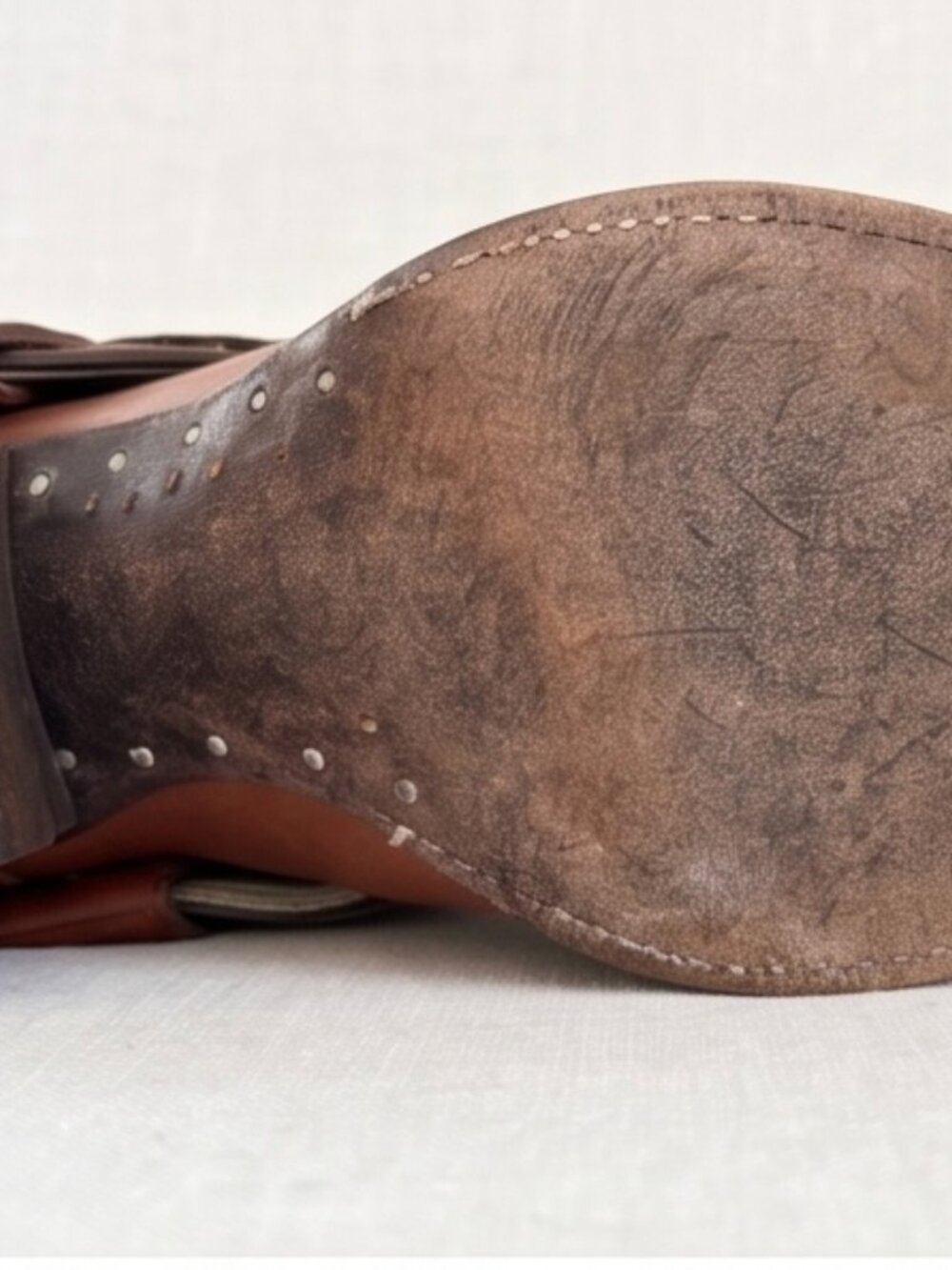 Custom, vintage-embossed foldover leather boots from Kemo Sabe - Picture 13 of 16